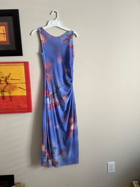 Weston Wear Lavender Blue Floral Sleeveless Maxi Dress
